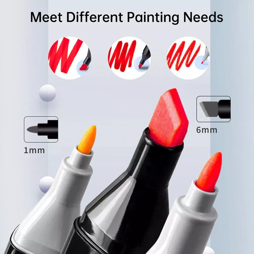 168 Colors Dual Tip Art Markers Color Pens Drawing Watercolour Set