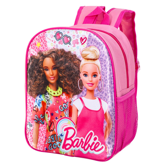 Barbie Dolls Style Backpack Kids Premium Standard Rucksack with Zip & Adjustable Straps