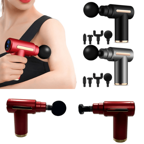 Rechargeable Massage Gun with4 Different Heads Assorted Colours 6704