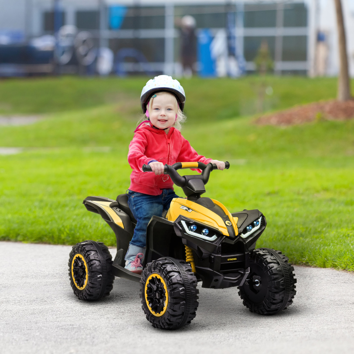 12V Electric Quad Bikes for Kids Ride On Car ATV Toy for 3-5 Years
