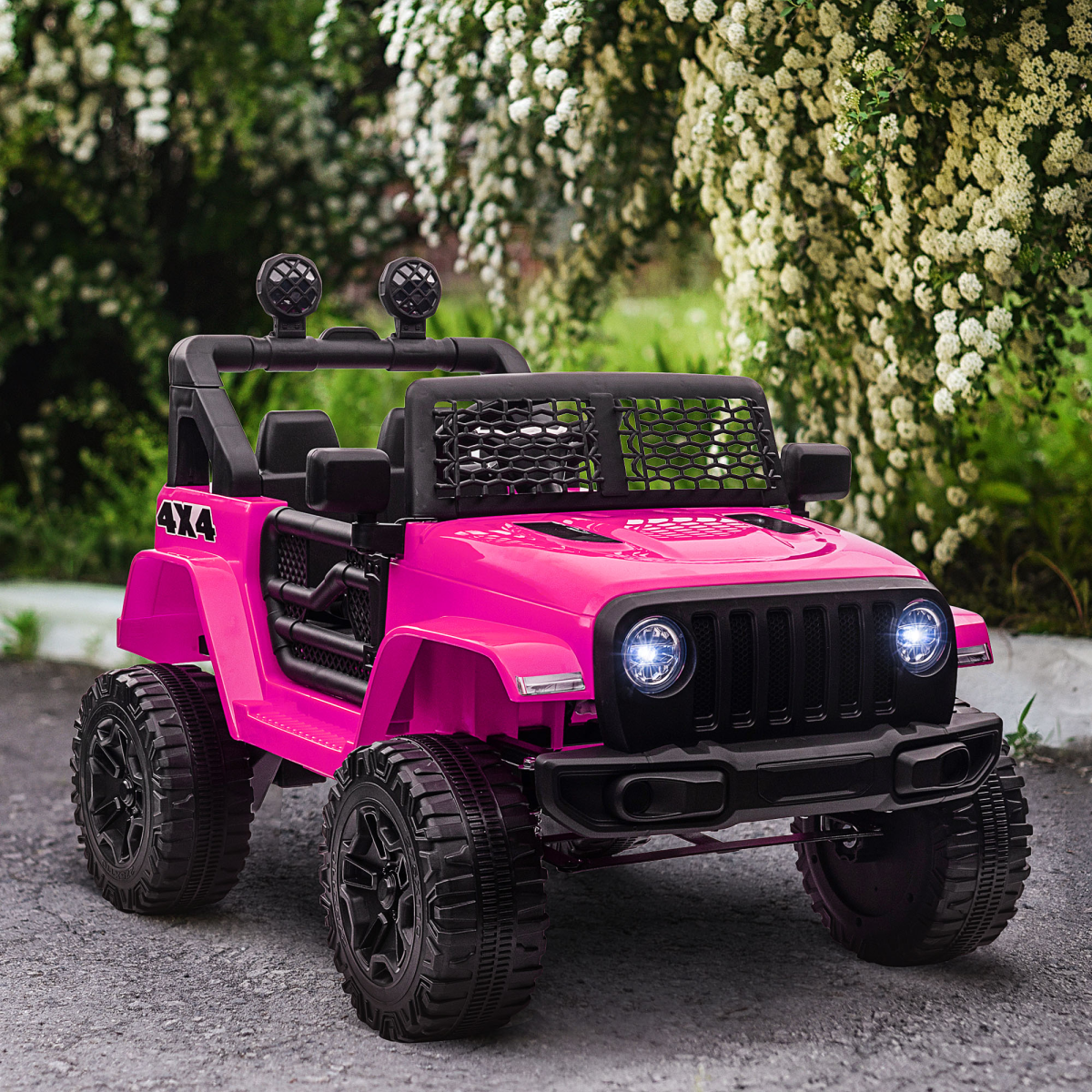 12V Kids Electric Ride On Car Truck Off-road Toy W/ Remote Control Pink HOMCOM