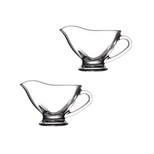 Pb Small Glass Sauce Gravy Boats 83Ml Pack Of 2 (Parcel Plus Rate)