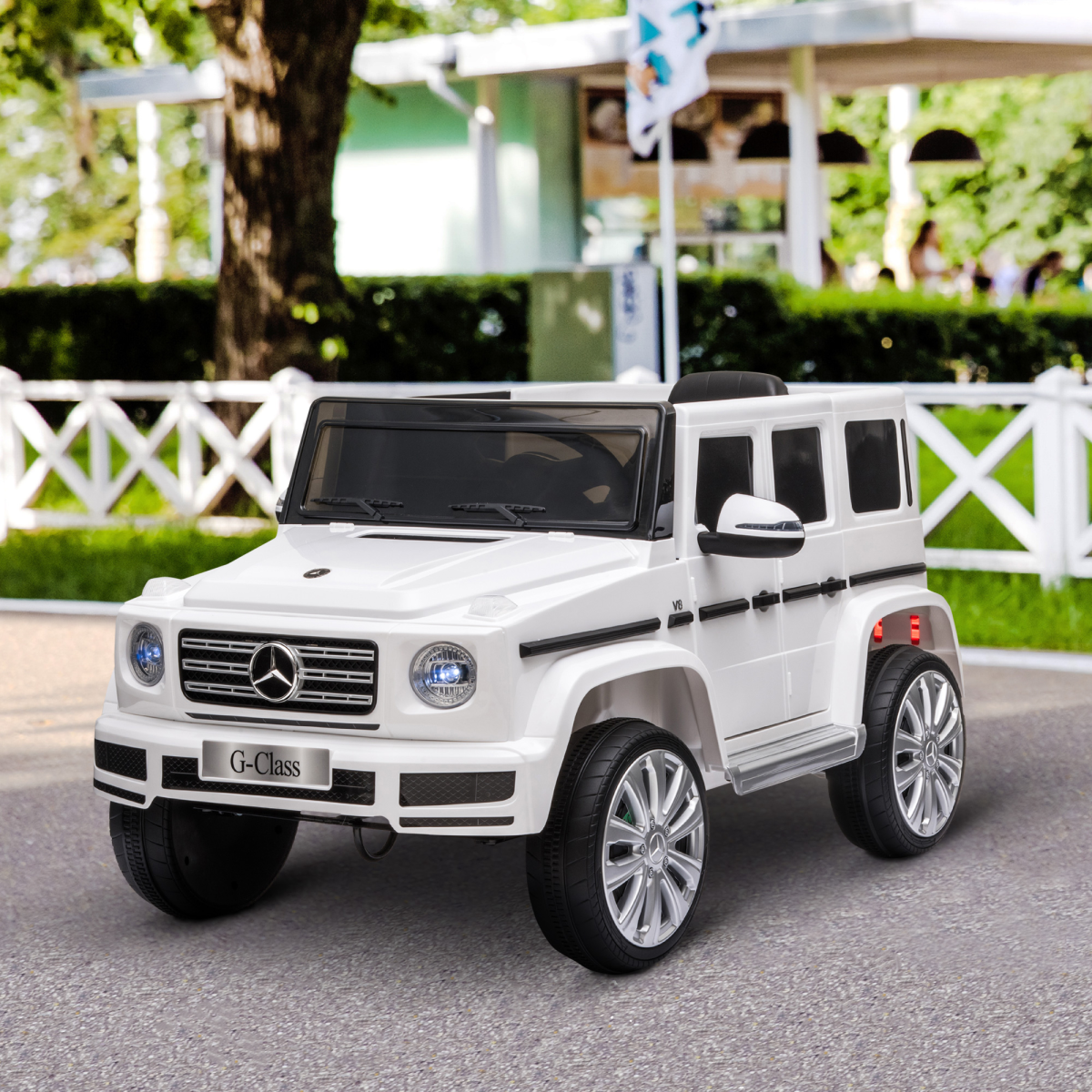 Mercedes Benz G500 12V Kids Electric Ride On Car Remote Control White HOMCOM
