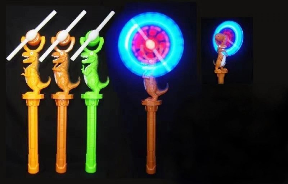 197 Light Up Spinner Dinosaur Mixed Colours