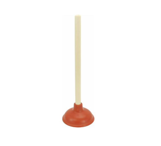 Bathroom Sink Toilet Plunger With Wooden Handle 2575