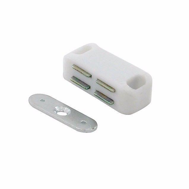 Value Magnetic Catches White Pack Of 10 EV9708