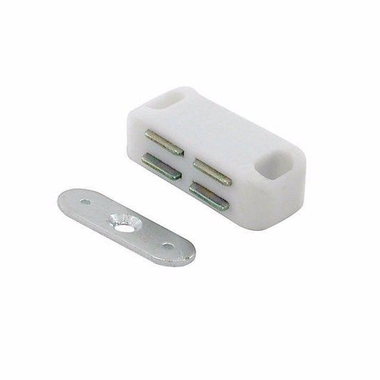 Value Magnetic Catches White Pack Of 10 EV9708