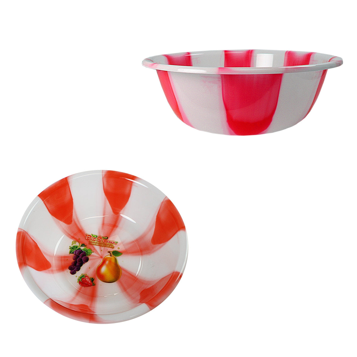 Tie Dye Print Plastic Kitchen Bowl Small Assorted Colours