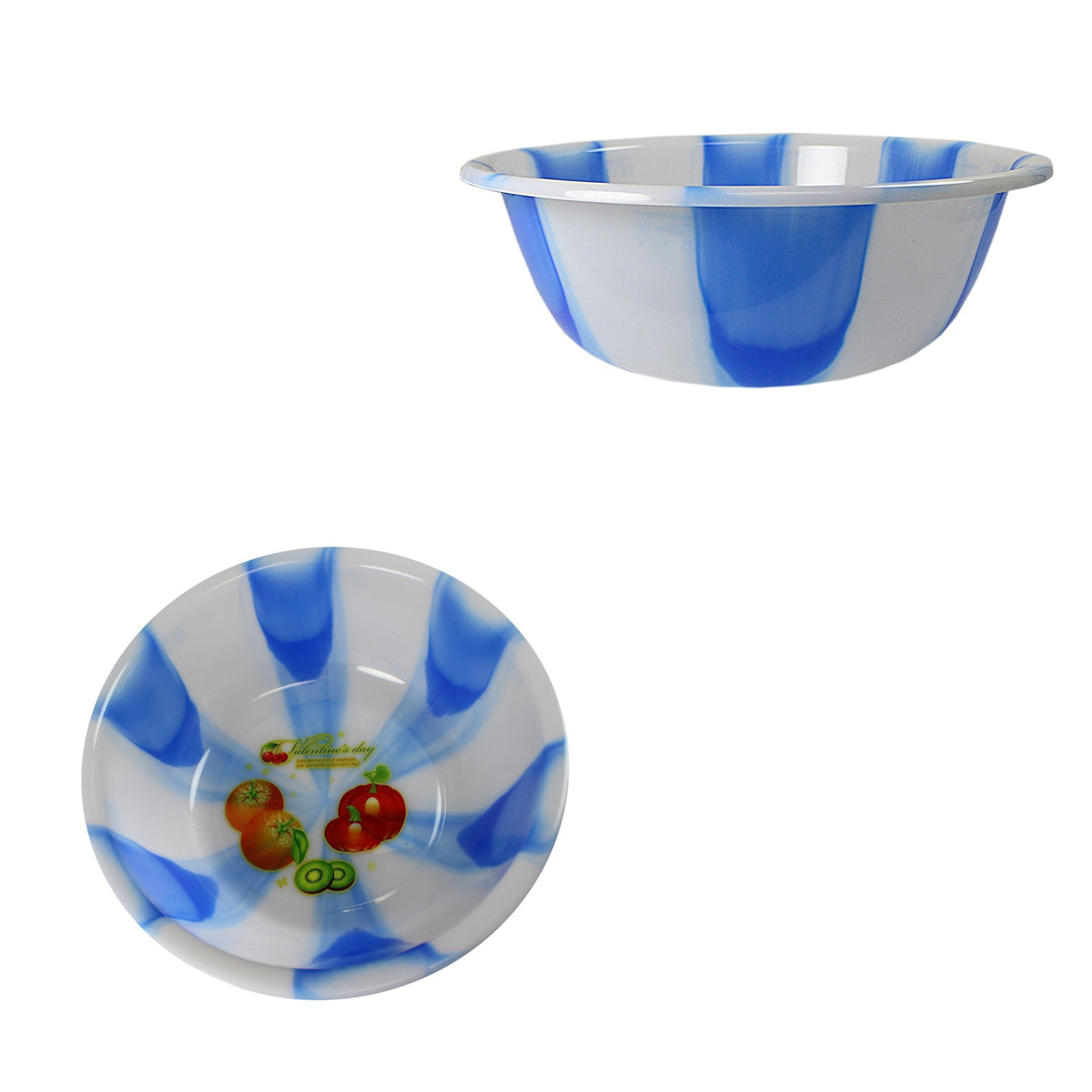 Tie Dye Print Plastic Kitchen Bowl Small Assorted Colours