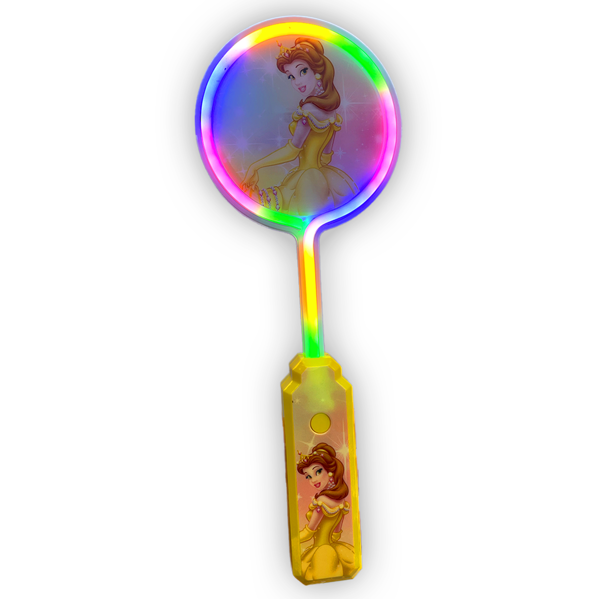Princess Belle Style Light Up Neon Character Paddle Wand