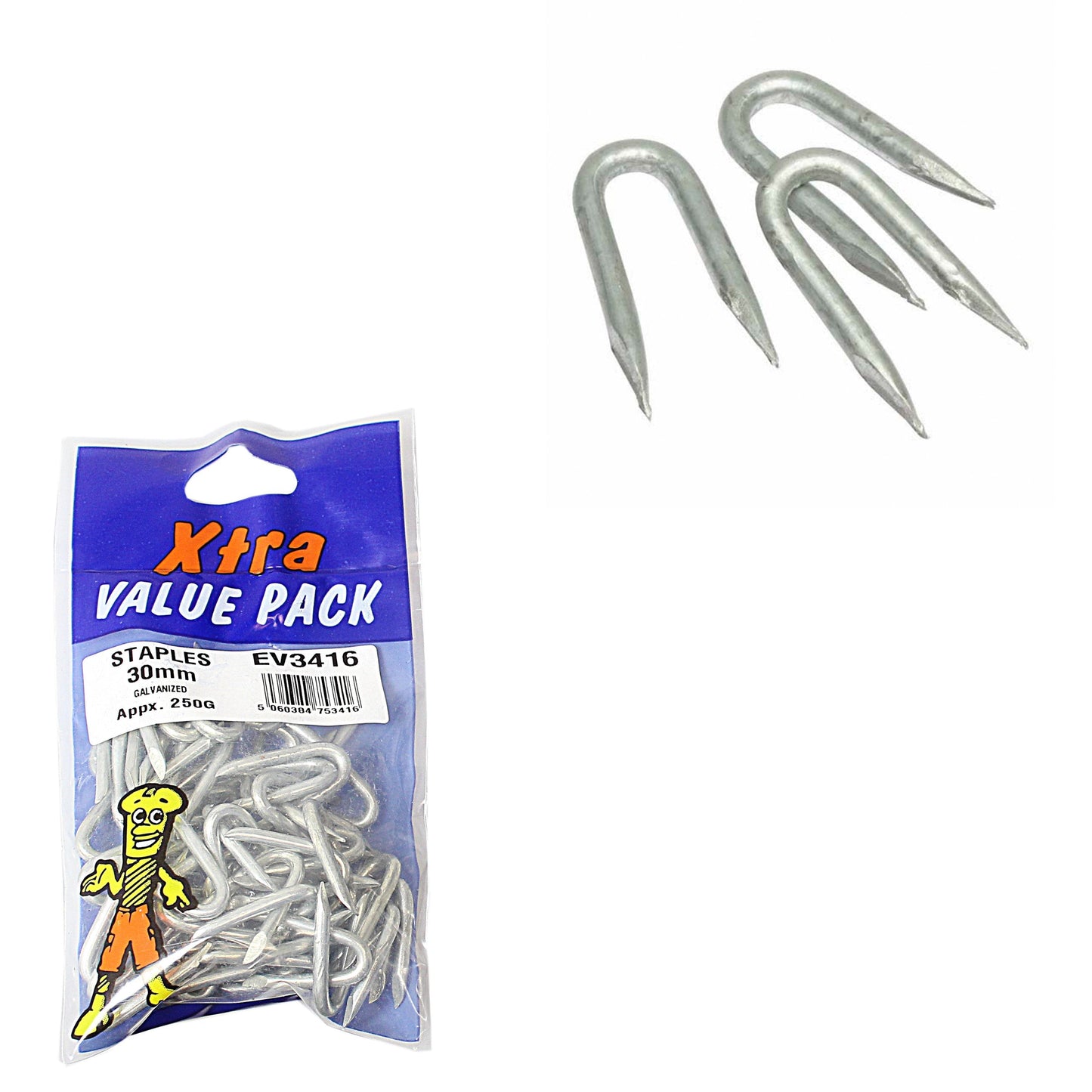30mm Galvanised Staples 250g Xtra Value Diy 3416
