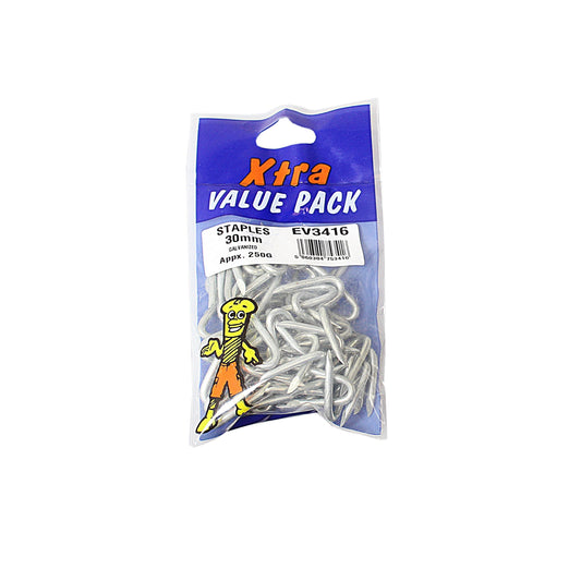 30mm Galvanised Staples 250g Xtra Value Diy 3416