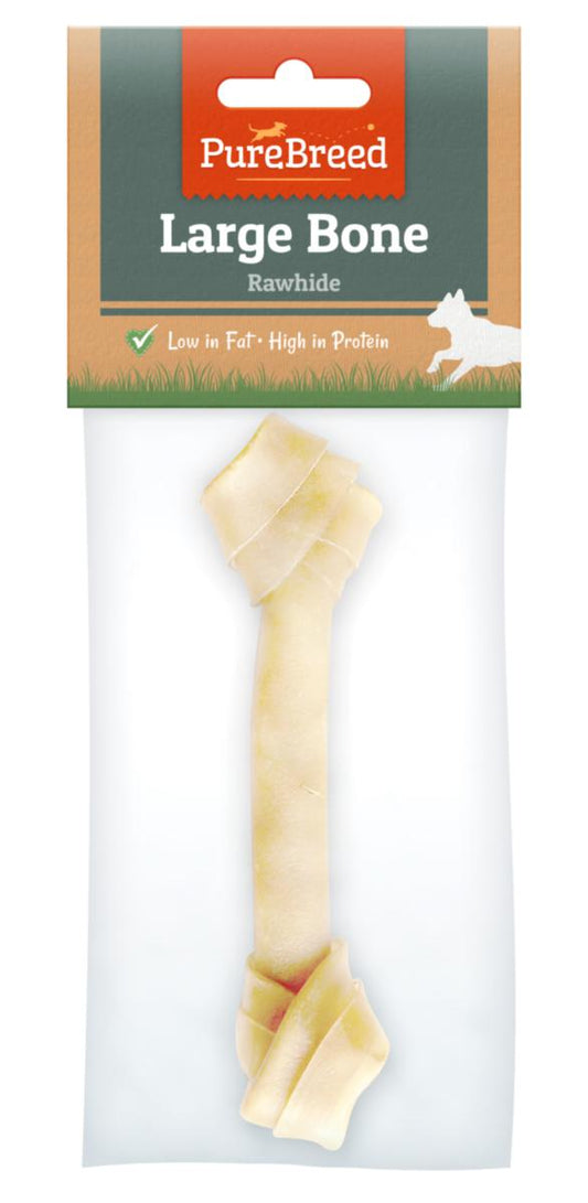 Pet Dog Treats Large Knotted Rawhide Bone 313618 A