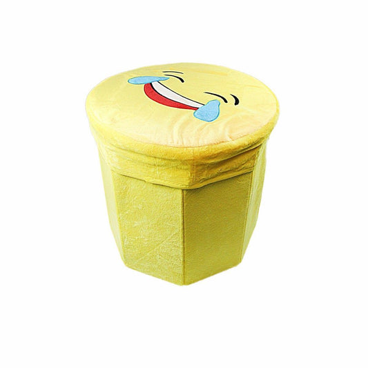Emoji Storage Box Seat Stool 28 x 30 cm Assorted Designs 4654