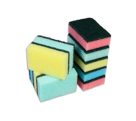 Accord Double Sided Kitchen Washing Up Sponges Scourers 8 x 2 cm Pack of 20 STR317