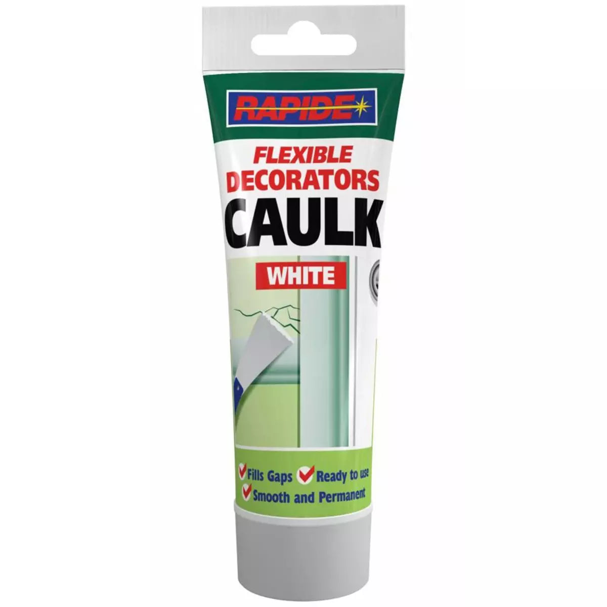 Rapide Squeezy Flexible Decorators Caulk Tube White 250g 3197 A