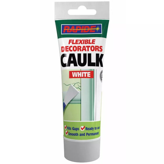 Rapide Squeezy Flexible Decorators Caulk Tube White 250g 3197 A