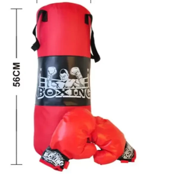 Boxing Punch Bag & Gloves Set for Kids 56cm