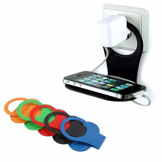 Foldable Mobile Cell Phone Wall Plug Charger Charging Rack Hang Holder Socket   0001