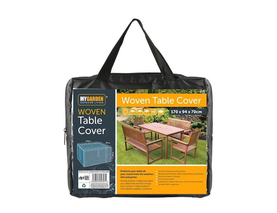 Garden Table Water Resistant Cover - 170cm x 94cm x 70cm
