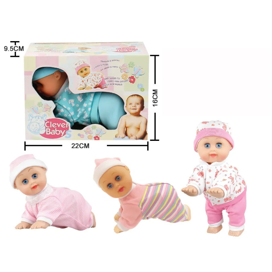 Clever Baby Crawling Doll Set