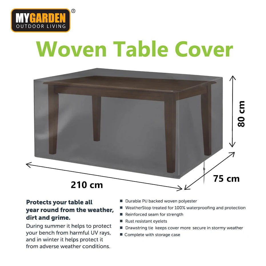 Garden Woven Table Cover 210 X 75 X 80Cm