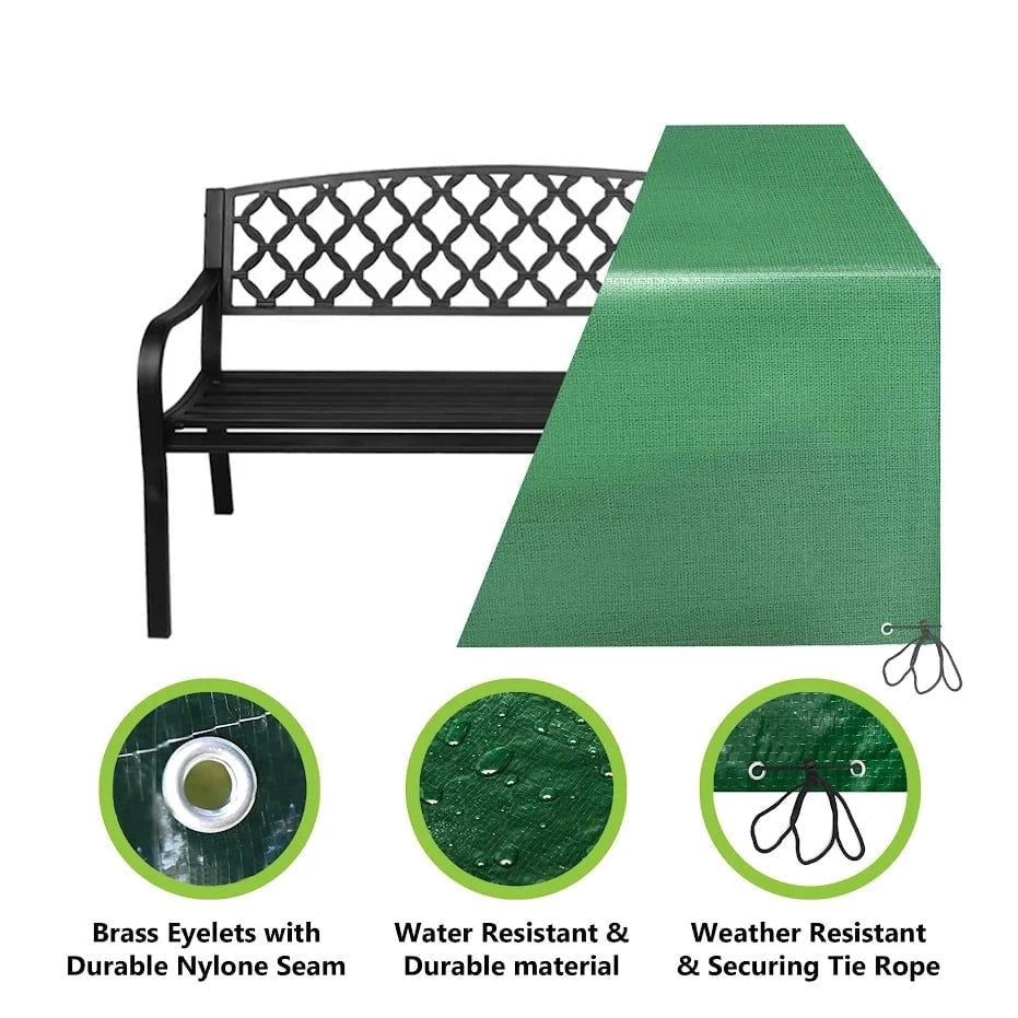 Garden Bench Cover 2 Seater 97 x 68 x 132 cm 3381
