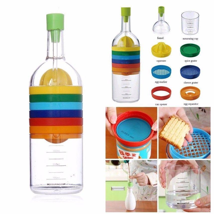 8 in 1 Plastic Kitchen Utensil Set Bottle Shape 2501
