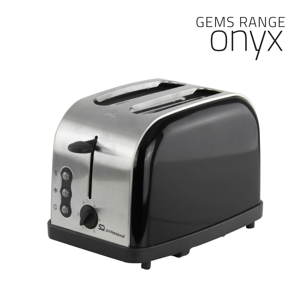 SQ Professional Gems Legacy 2 Slice Toaster 900W Onyx 3433 A