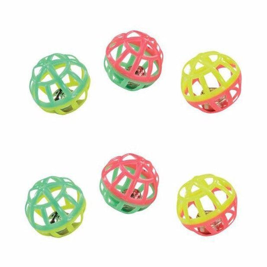 Pet Cat Kitten Play Balls With Jingle Lightweight Bell Pounce Chase Rattle Toy