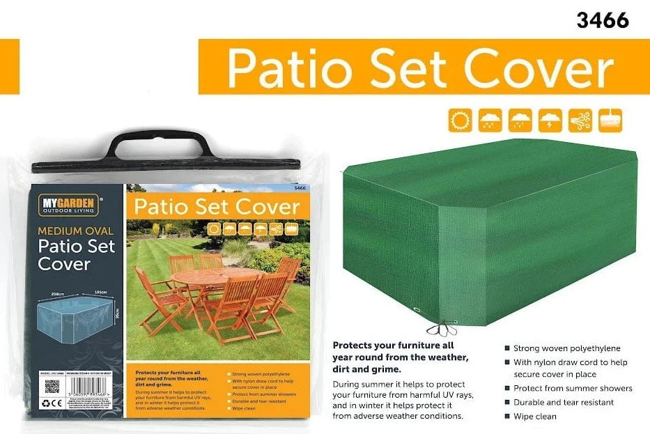 Garden Patio Set Cover Oval Medium 208 x 191 x 95 cm 3466