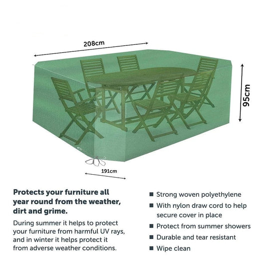Garden Patio Set Cover Oval Medium 208 cm x 191 cm x 95 cm