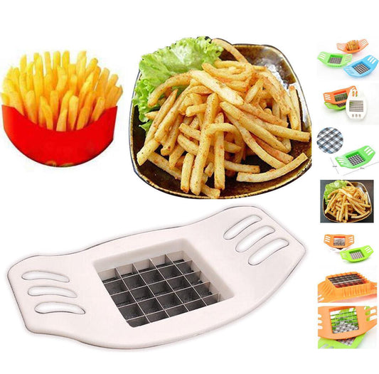 French Fry Potato Chipper Vegetable Fruit Cutter Chopper Assorted Colours 3610