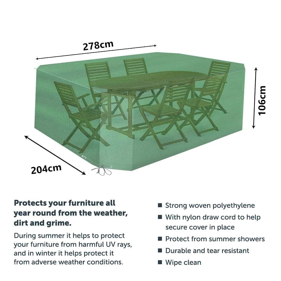 Garden Patio Set Oval Large 278 x 204 x 106 cm 3473