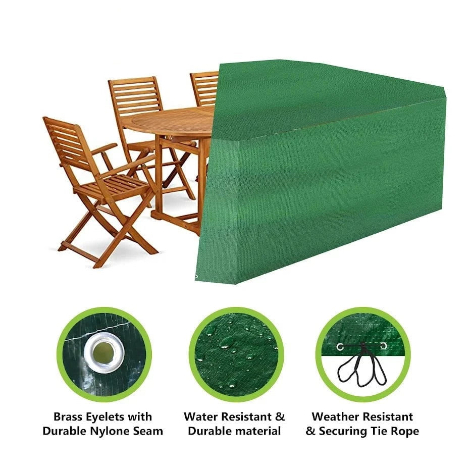 Garden Patio Set Oval Large 278 x 204 x 106 cm 3473