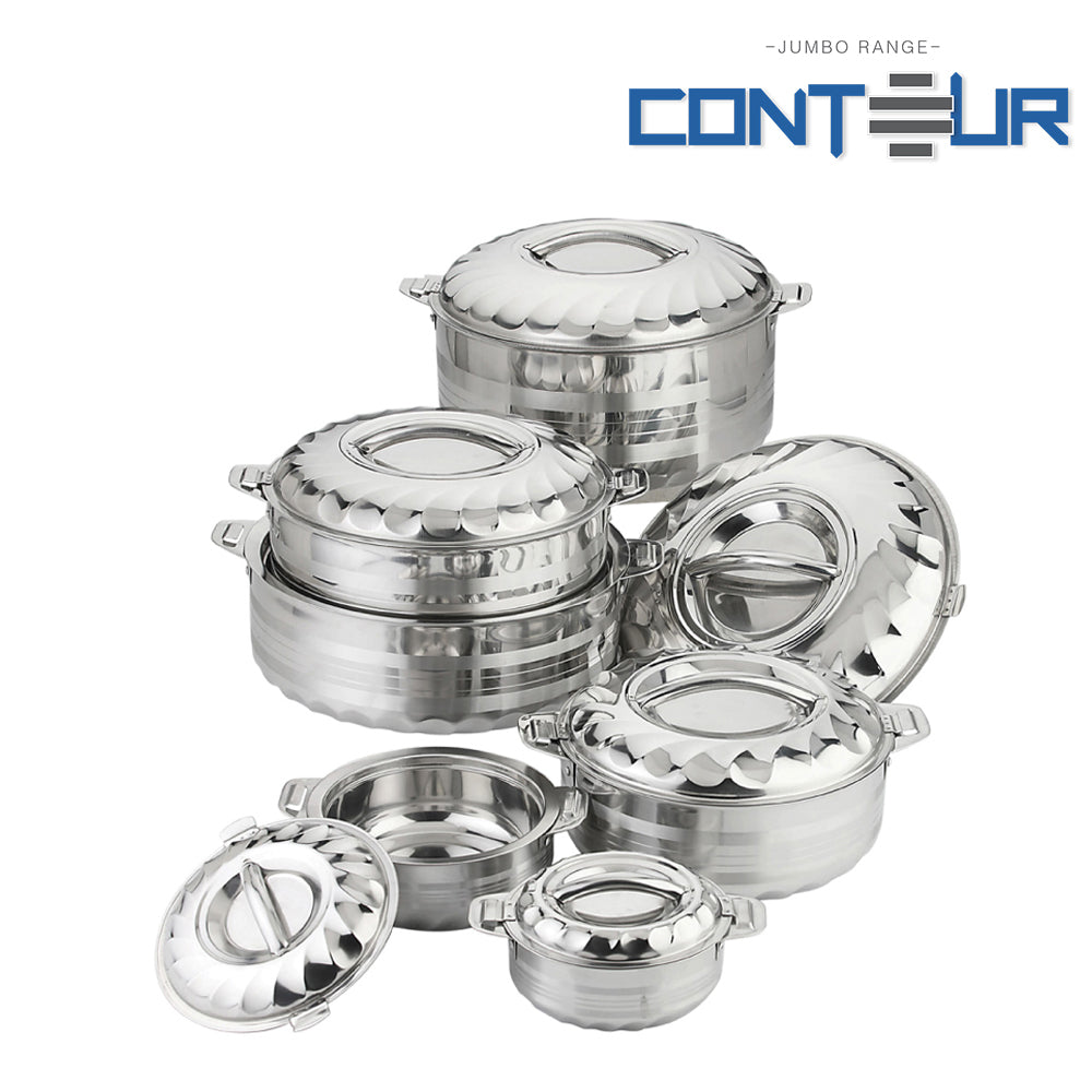 Sq Professional Jumbo Range Contour Stainless Steel Hot Pot Set Of 6