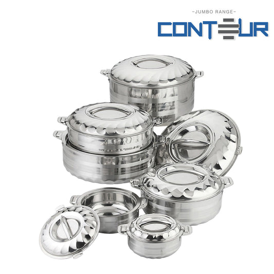 Sq Professional Jumbo Range Contour Stainless Steel Hot Pot Set Of 6