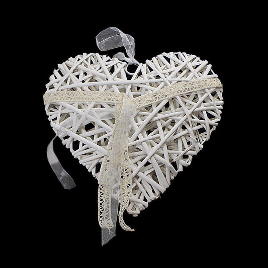 Heart Straw Wooden Hanging Heart Garland Home Decor 9cm  3543