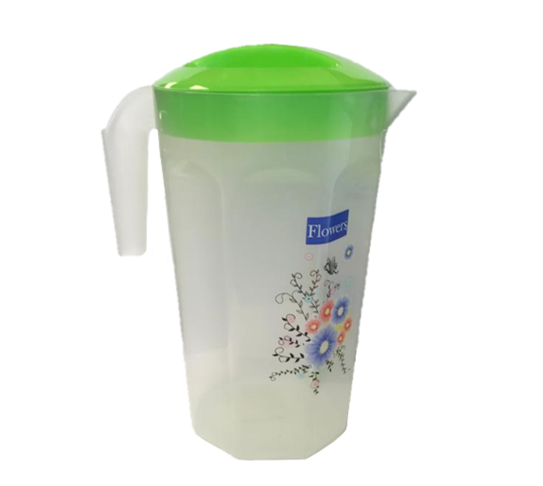 Plastic Kitchen Juice Water Jug with Lid 1.5L Assorted Colours 3512