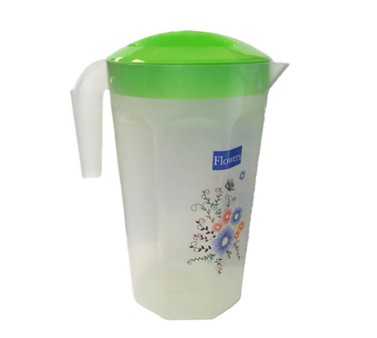 Plastic Kitchen Juice Water Jug with Lid 1.5L Assorted Colours 3512