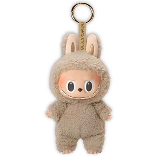 Labubu THE MONSTERS Light Brown BaBa PopMart Style Keyring Keychain Stuffed Plush Toy Doll 17cm VIRAL