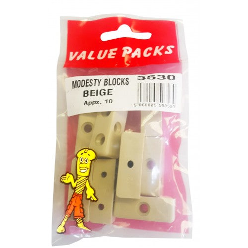 Value Pack Modesty Blocks Beige Pack of 10 3530