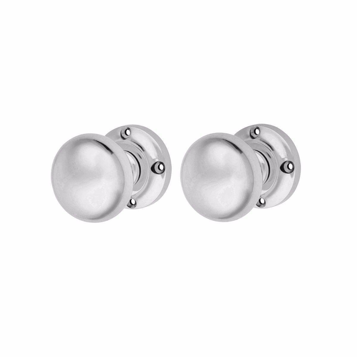 Vic Mortice Knob Chromed 1 Pair With Screws Home Diy 0929