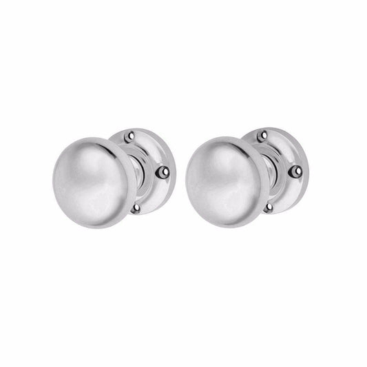 2 1 4" Vic Mortice Knob Chromed With Screws