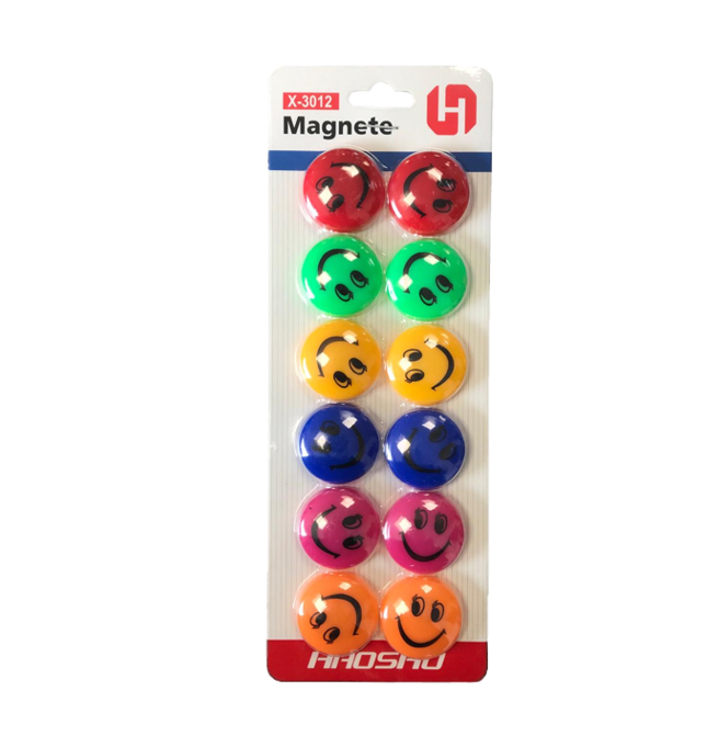 Fridge Freezer Magnets Smiley Face Pack of 12 Assorted Designs 4787 / 3567