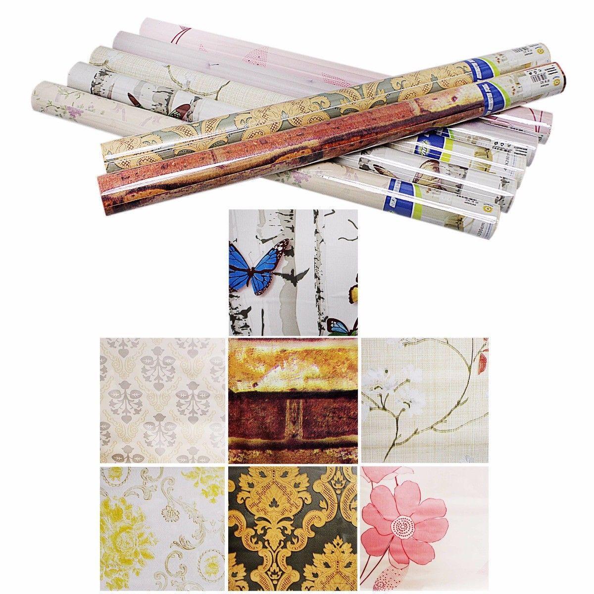 Self Adhesive Bedroom Wallpaper 45 x 200 cm Assorted Designs 3432