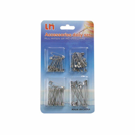 Pack of Metal Sewing Safety Pins Assorted Sizes 0645 A