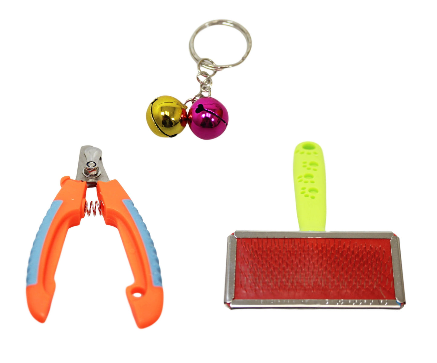 Pets Grooming Accessories Set of 3 Brush Nail Cutter and Toy 3607
