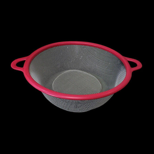 Metal Fine Mesh Sieve Strainer Basket Rice Colander 22.5 cm Assorted Colours 6810