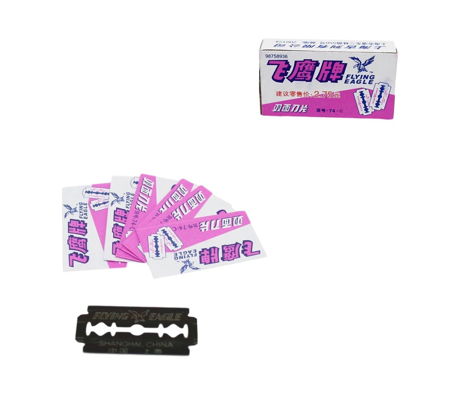 Barbers Men's Cut Shaving Razor Blades 200 Pieces 3717